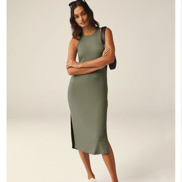 NWT Beyond Yoga | Formation Midi Tank Dress Sleeveless Sage Green | Size Small - Picture 1 of 11